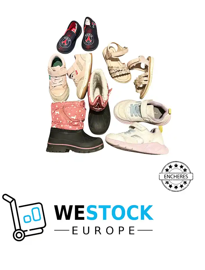 Enchère lot chaussures enfant fille seconde main – T. 2-3 ans #543 P.P lot occasion 28,52€