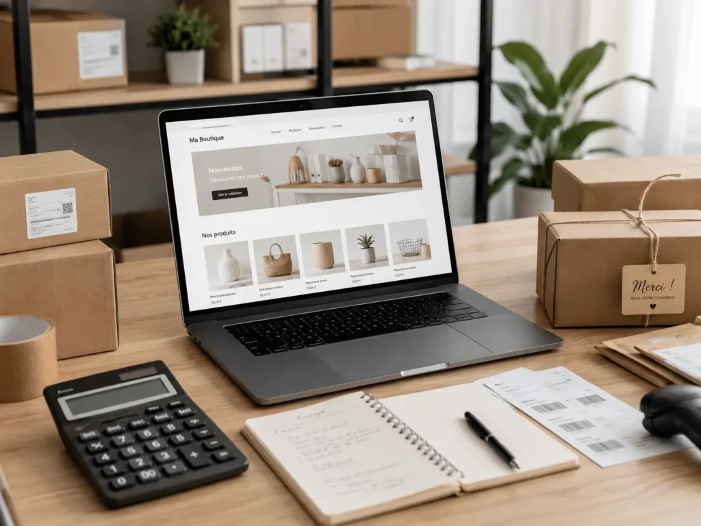 lancement boutique Shopify avec stratégie de marge et commandes e-commerce