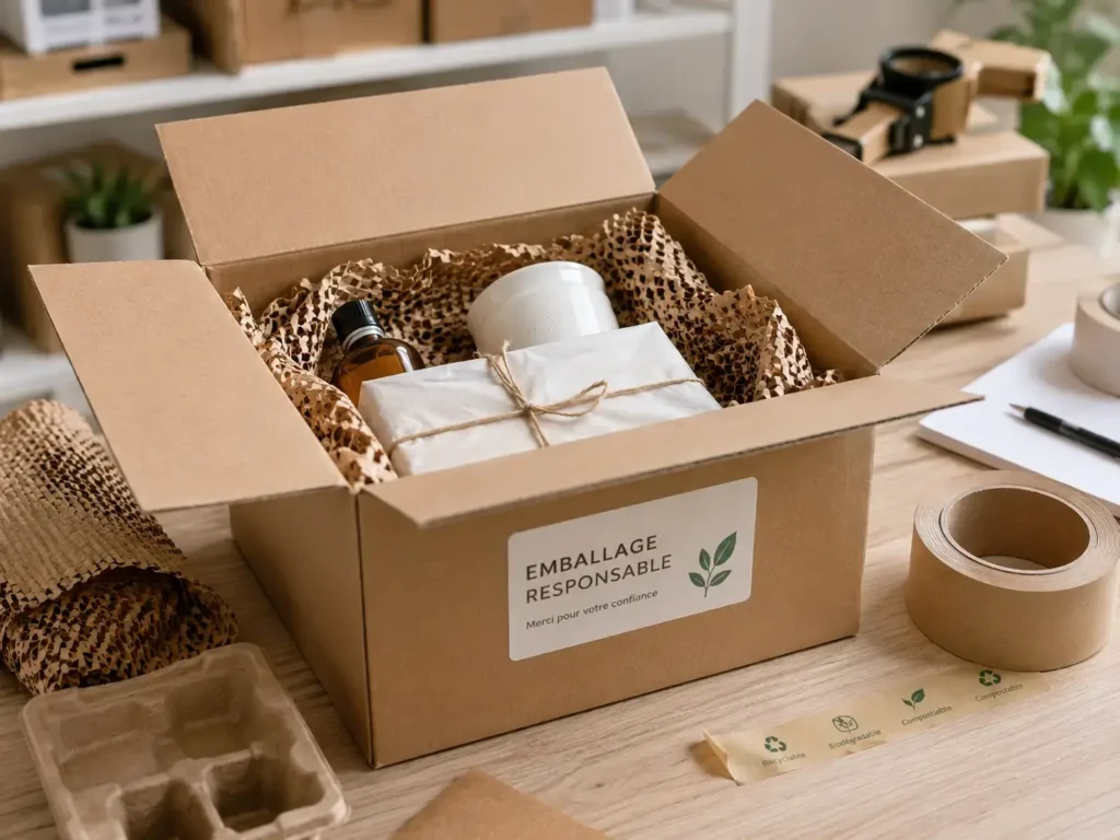 Packaging éco-responsable renforçant la confiance client en e-commerce
