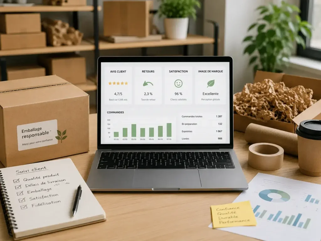 Packaging éco-responsable améliorant l’image de marque et la satisfaction client