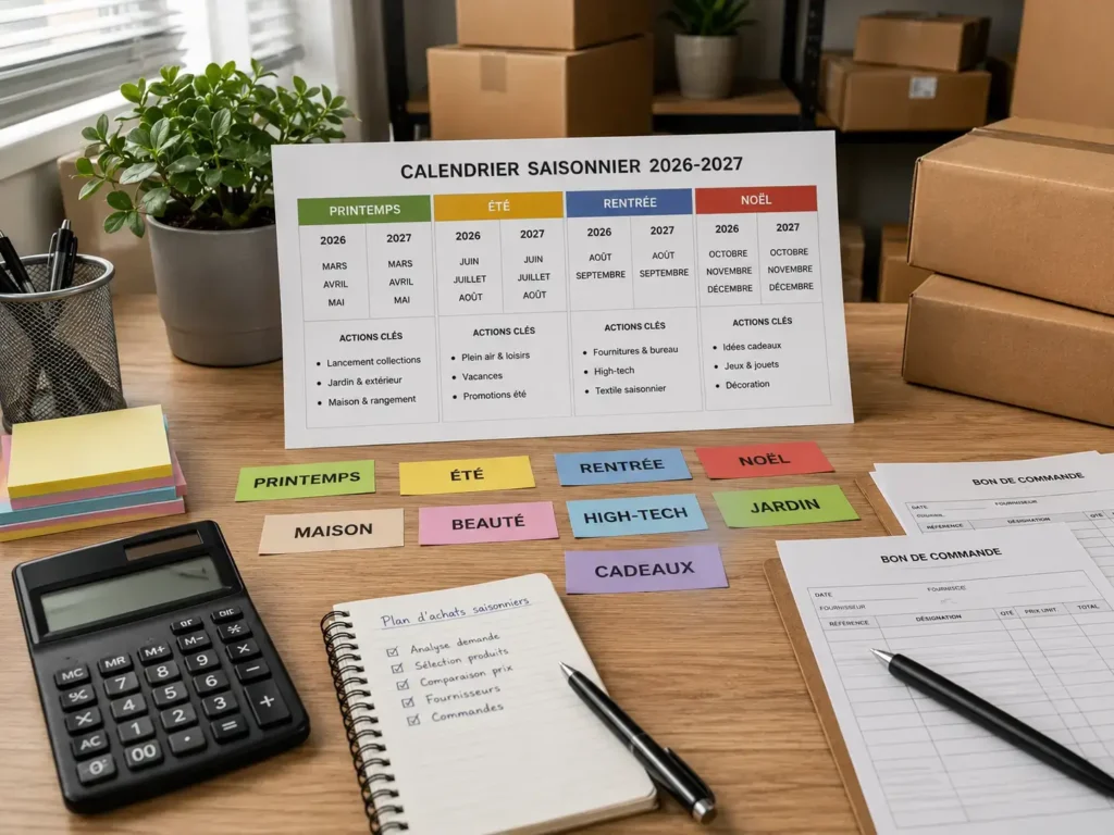 calendrier des tendances saisonnières revente 2026-2027 par catégories de produits
