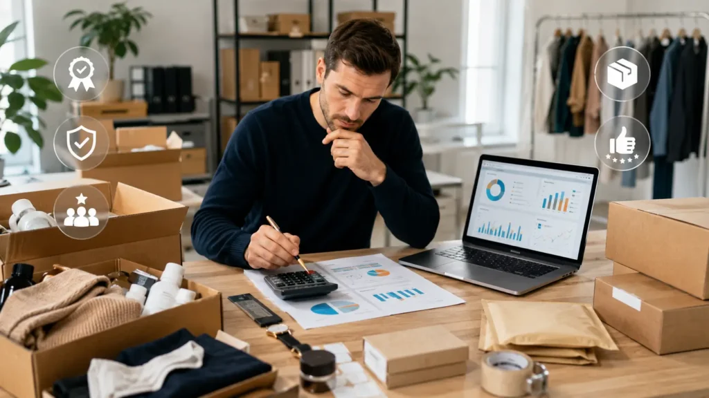 construire marque avec produits déstockés en calculant la marge et la rentabilité e-commerce