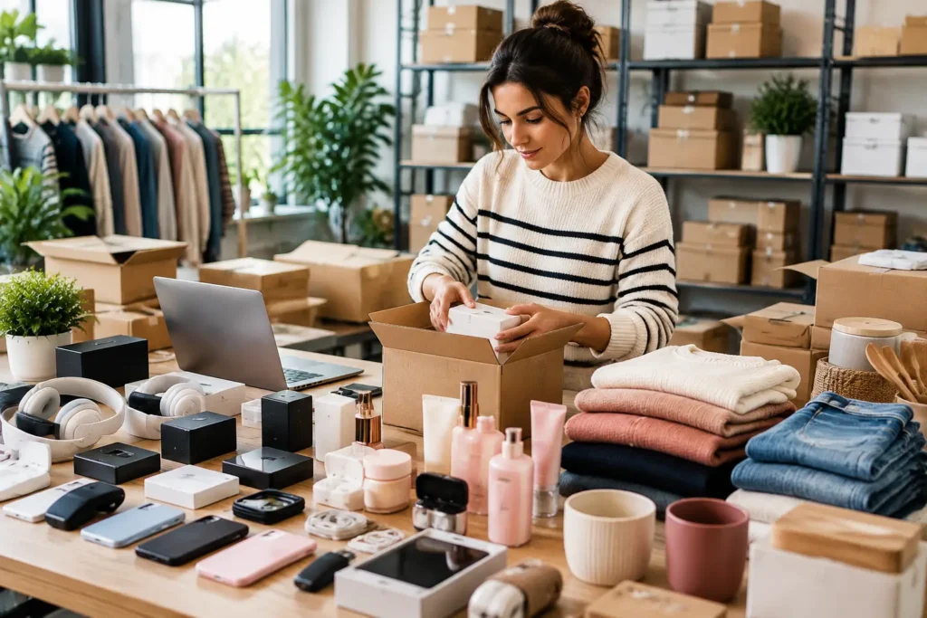 Produits rentables destockage avec différentes catégories de produits à revendre
