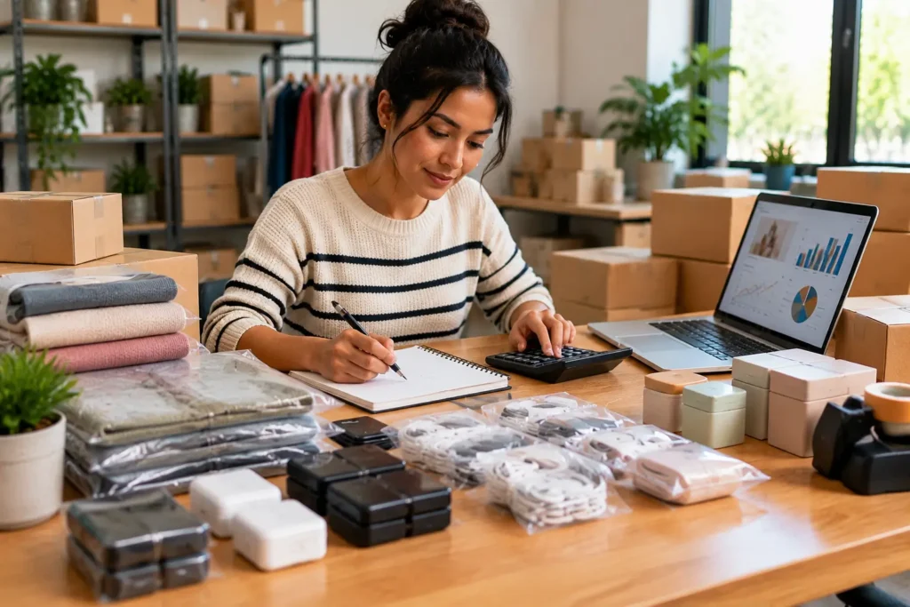 Produits vendus lot analysés par un revendeur pour optimiser la rentabilité